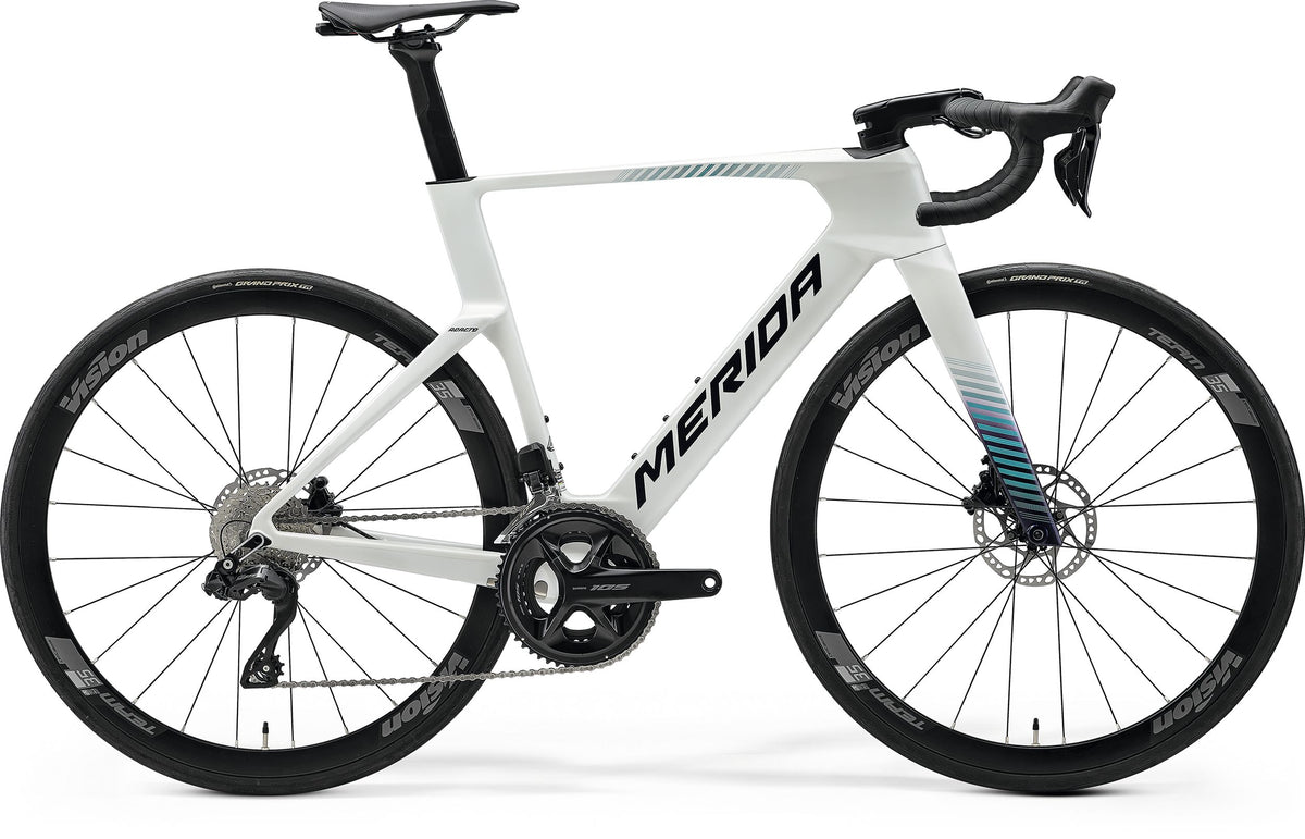 rennrad 5000 euro Merida Reacto 2027 Shimano 105 Di2 und Carbon Aero Rahmen – Surface Finish:SC E36/7 Z3M Profile Fast Forward Carb